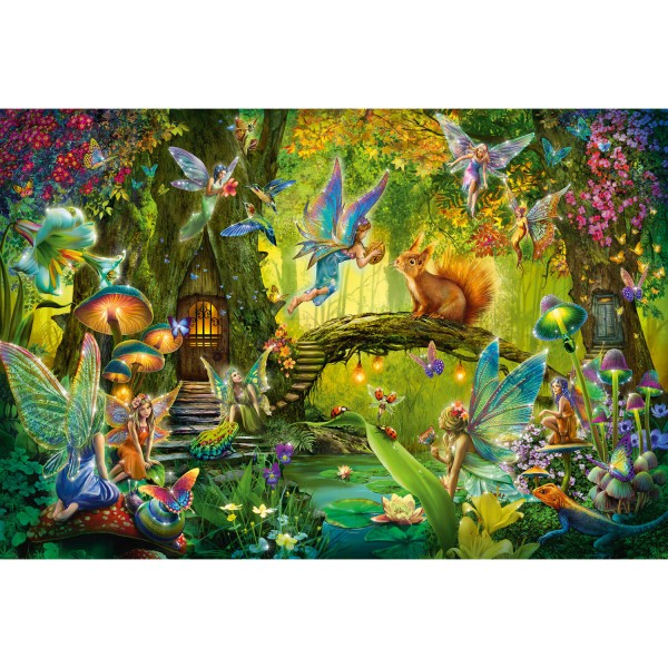 200 piece puzzle: Fairies in the forest, with magic wand - Schmidt-56333