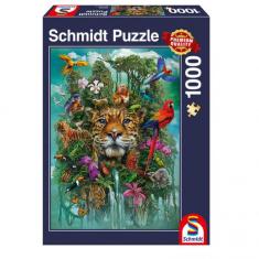 1000 pieces puzzle: King of the jungle