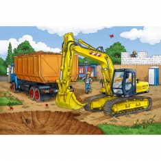 40 piece puzzle: Excavator with Siku model