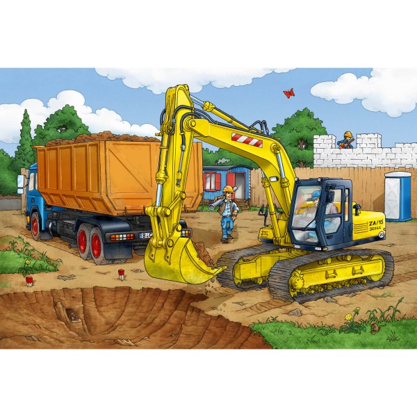 40 pieces puzzle: Excavator with Siku model - Schmidt-56350