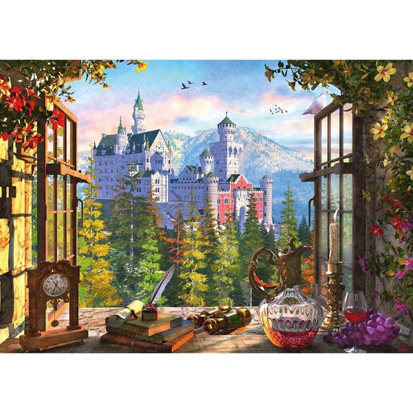 Puzzle de 1000 piezas: Vista del castillo de cuento de hadas - Schmidt-58386