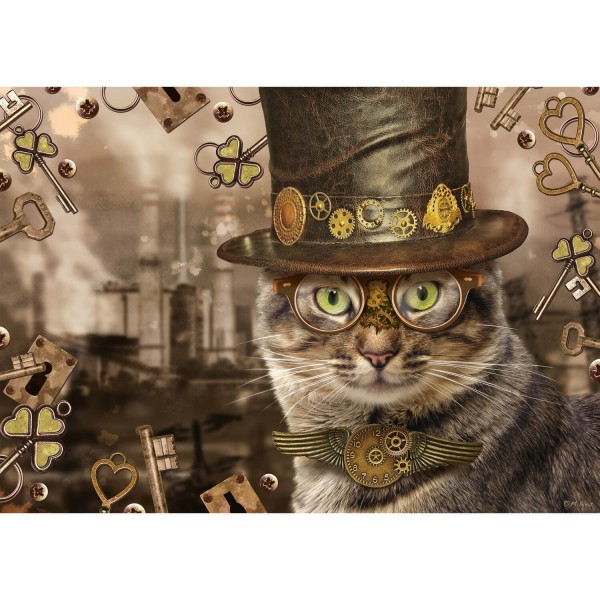1000 pieces puzzle: Steampunk Cat - Schmidt-59644