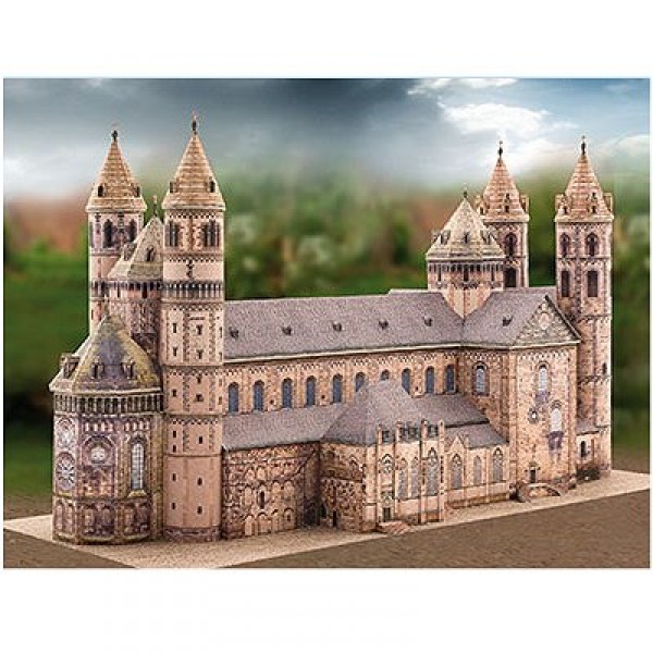 Maquette en carton : Cathédrale Saint:Pierre de Worms, Allemagne - Schreiber-Bogen-706