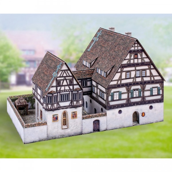 Maquette en carton : Hôpital médiéval de Blaubeuren, Allemagne - Schreiber-Bogen-732