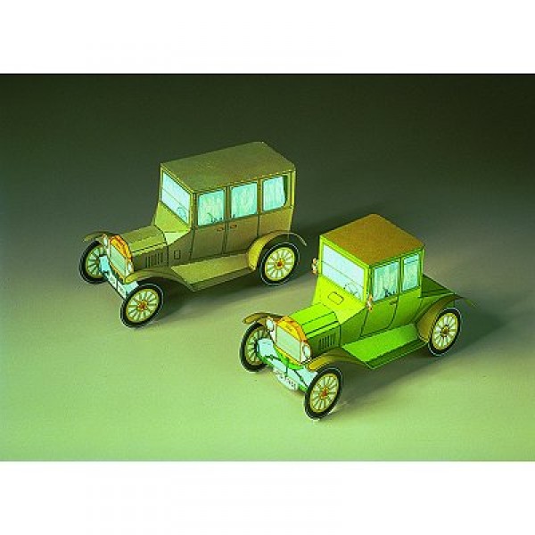 Maquette en carton : Deux Ford T : Oldtimer  - Schreiber-Bogen-71456