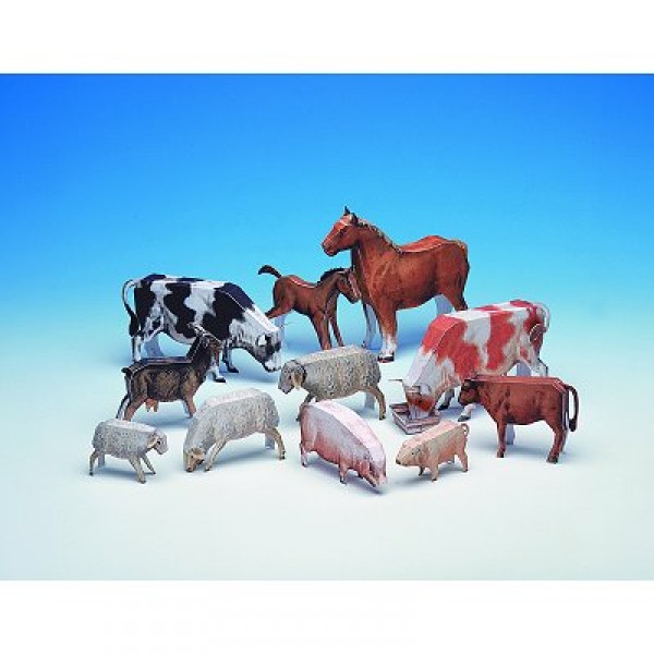 Maquette en carton : Les animaux de la ferme  - Schreiber-Bogen-555