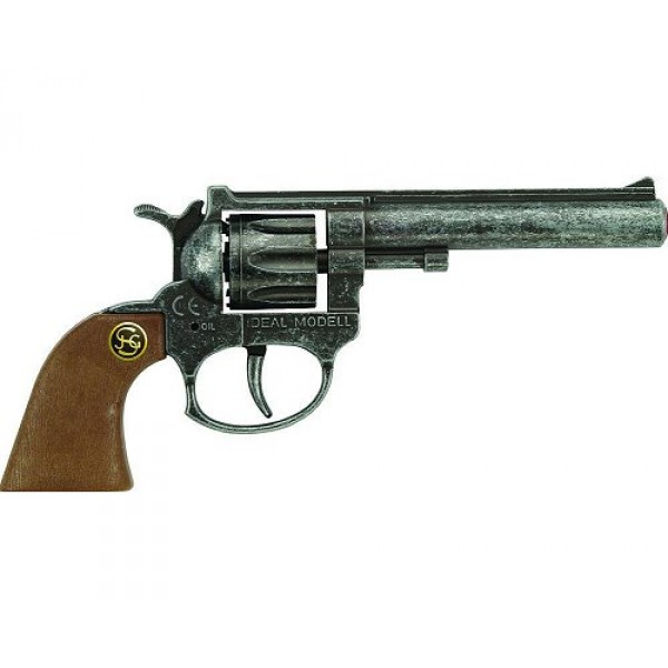 Pistolet en métal et plastique Vip Antik 8 coups : 19 cm - Schrodel-1051181
