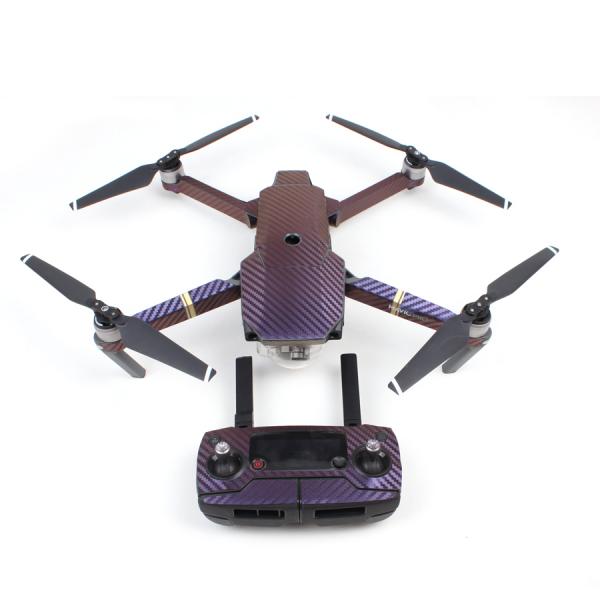 Stickers Carbone  Drone / Radio / Batterie  pour MAVIC PRO Purple - Bleu - MV-TZ401-B