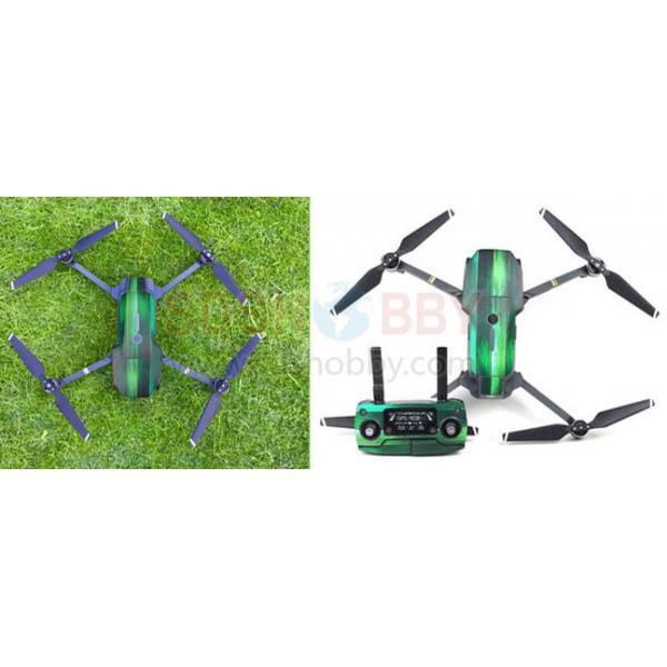 Stickers Green Wood drone + radio Mavic DJI - MV-TZ33-GR