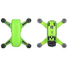 Stickers Spark DJI vert carbone