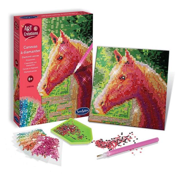 Lienzo con diamantes Art & Creations: Caballo - Sentosphere-20240