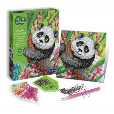 Arte y Creaciones lienzo de diamantes: Panda