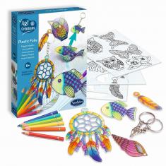 Plastic Folie key rings and magnets - Art & Creations