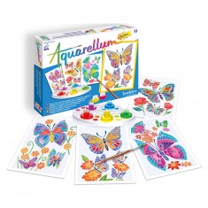 Aquarellum junion : Papillons et fleurs