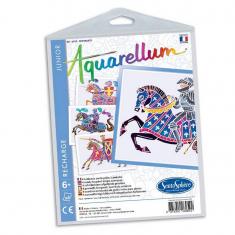 Sentosphere Aquarellum – Recharge De 3 Tableaux à Peindre Sur Le Thème Des Fleurs – Papier Vélin 32,7 X 25 Cm