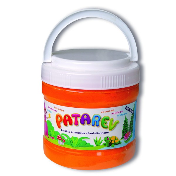 Pâte à modeler Patarev : Pot de 400 g : Orange - Sentosphere-8504