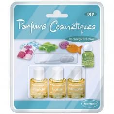 Recharge : 3 flacons de parfums pour savon et bain moussant
