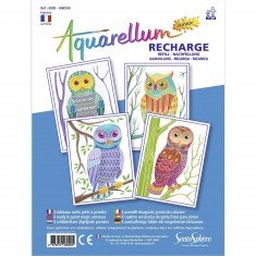 Recharge Aquarellum Junior : Hiboux