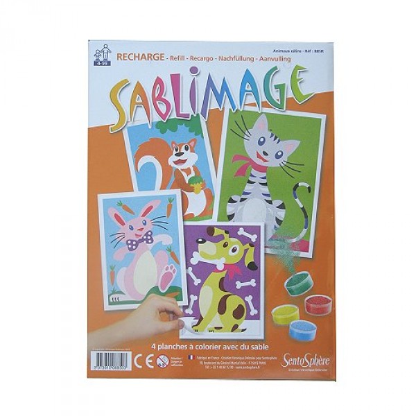 Recharge Sablimage Animaux Câlins - Activité Créative Sans Salissure Pour Enfants