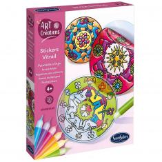 Stained glass stickers - mandalas