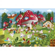 Puzzle 54 pieces : The mouse village