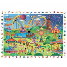 Puzzle 100 pieces : Search and find - Funfair