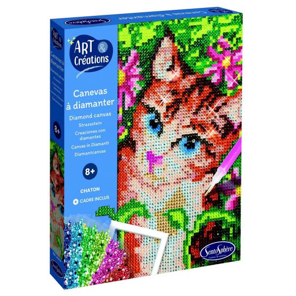 Diamond Painting Canvas: Kitten - Sentosphère-20370