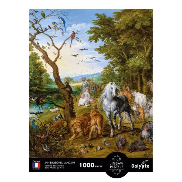 Puzzle 1000 pièces : L'entrée des animaux dans l'Arche de Noé, Jan Brueghel l'Ancien - Sentosphere-7001