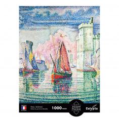 Puzzle de 1000 piezas : Entrada al puerto de La Rochelle, Paul Signac