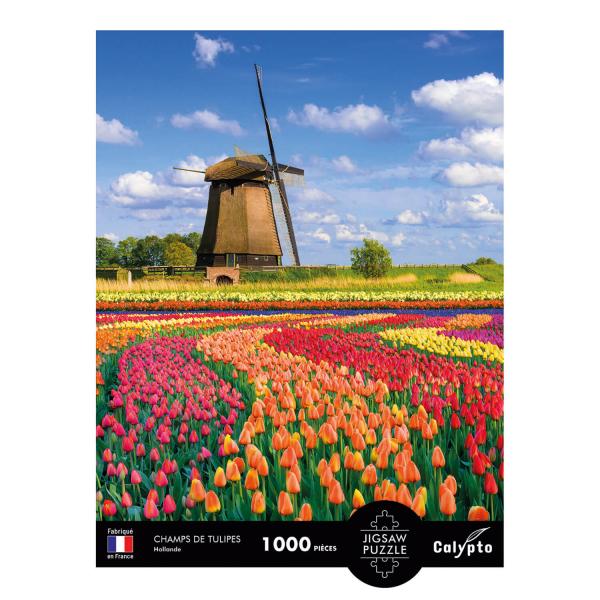 Puzzle 1000 pièces : Champs de tulipes, Hollande - Sentosphere-7051
