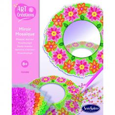 Mosaic Mirror: Diamond Flowers