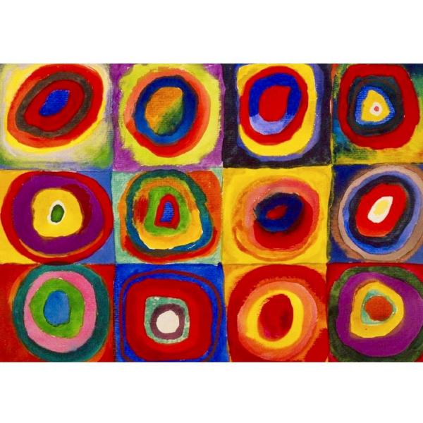 Puzzle de 1000 piezas: Cuadrados y círculos concéntricos - Vassily Kandinski - Sentosphere-7011