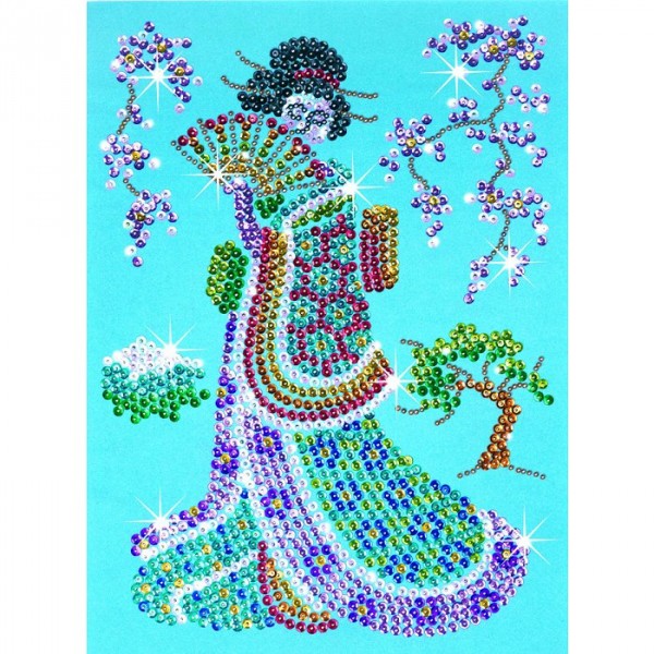 Kit paillettes Art Sequin et perles : Princesse de Chine - SequinArt-KAD0509