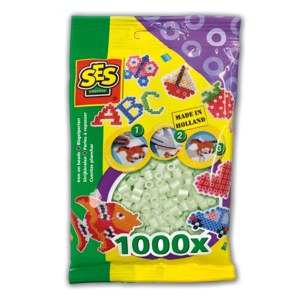 Bag of 1000 beads Ironing technique: Phosphorescent - SES Creative-00749