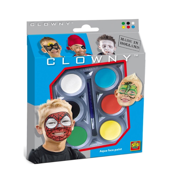 Clowny Maquillage - Aqua 6 couleurs : Héros - SES Creative-9663