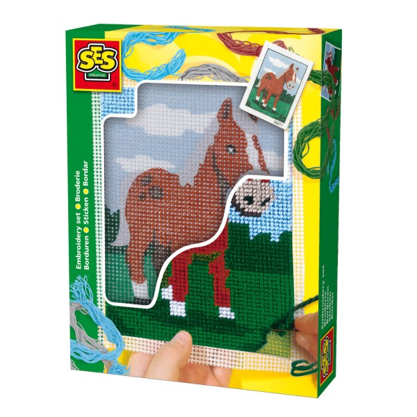 Conjunto de bordado de costura: Caballo - SES Creative-00867