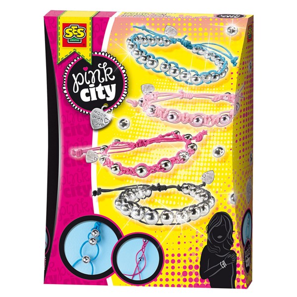 Kit de création : Bracelets Shamballas Pink City - SES Creative-14326