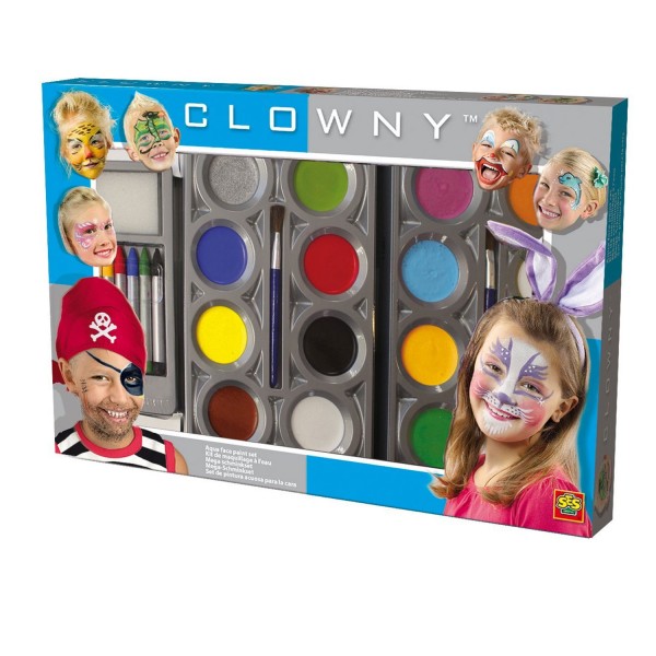 Maquillage : Mega Set Clowny Maquillage à l'eau - SES Creative-09685