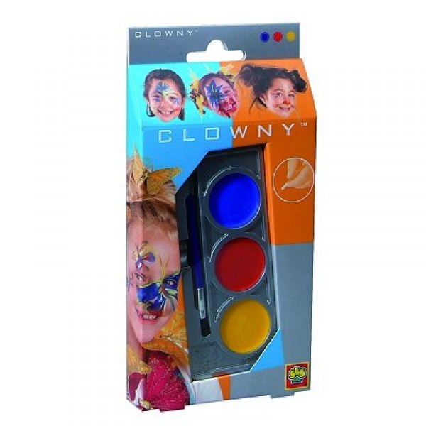 Palette de maquillage Aqua 3 couleurs Clowny : Fleurs - SES Creative-09633