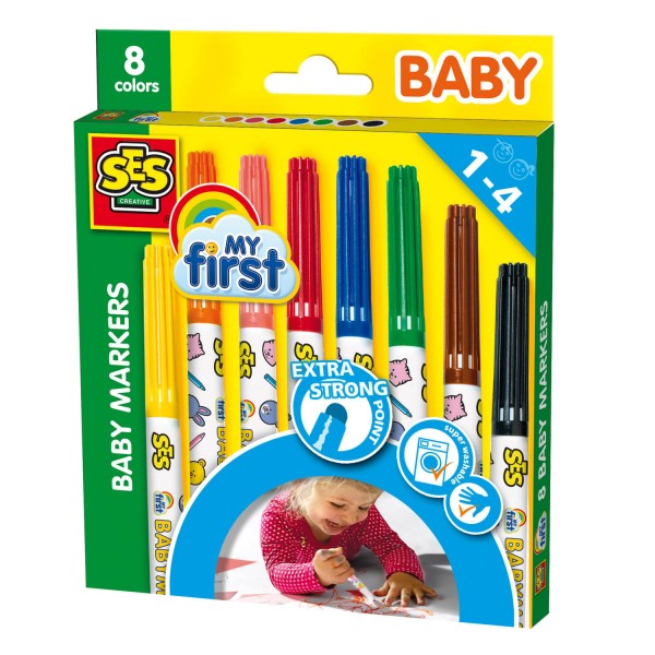 Pencils 8 markers Baby - SES Creative-00299