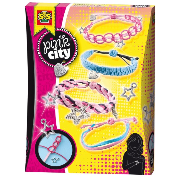 Pink City : Bracelets tissés et charms - SES Creative-14323