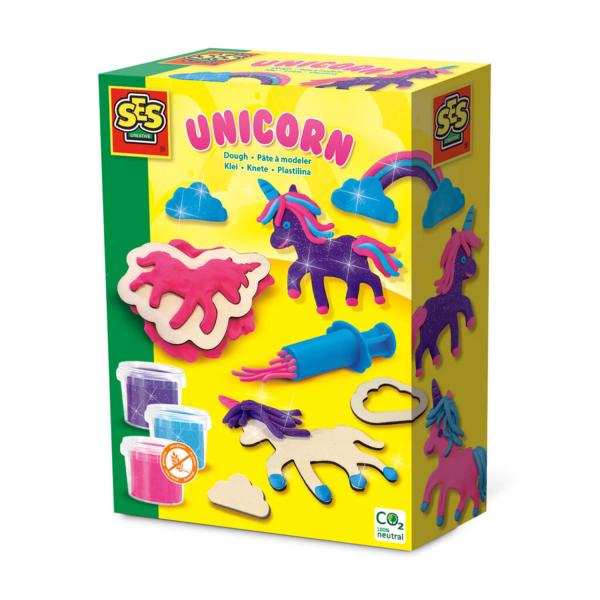 Modeling clay: Neon glitter unicorns - SES Creative-00410