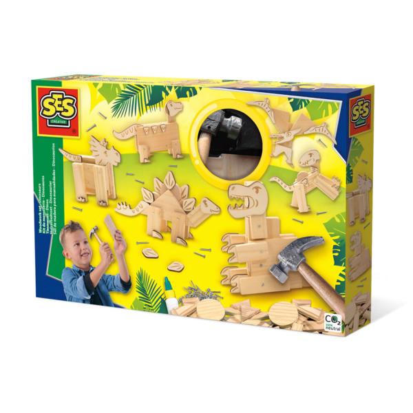 Woodworking kit: Dinosaurs - SES Creative-00942