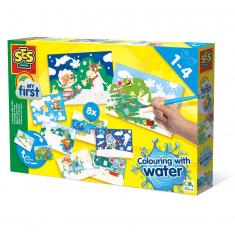 Coloriage à l'eau My First : Mega kit d'animaux cachés