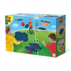 Set de tenis y frisbee 2 en 1