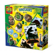 Dinosaures 2 en 1 - Moulage et peinture