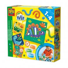 My first - Cartes d'activité en pâte à modeler dinosaures