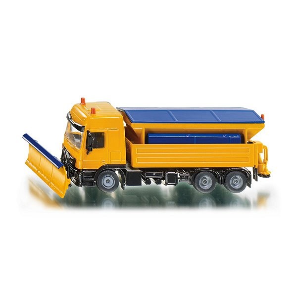 Siku 1564 - Tracteur Jouet Massey Ferguson Avec Chasse-neige, Cabine Amovible, Métal/plastique, 8 Cm