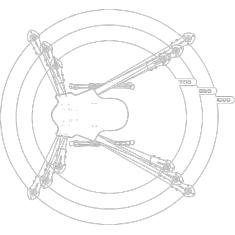 Chassis Spyder 1000mm Pancake Multirotor X4 / X8