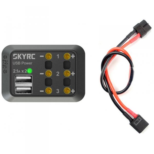 Plaque de Distribution fiche XT60 (Max 10A + USB 5V 2,1A) Entrée XT60 - SKY600114-03